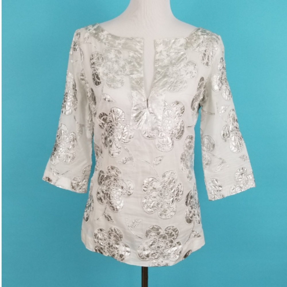 Tory Burch metallic blouse